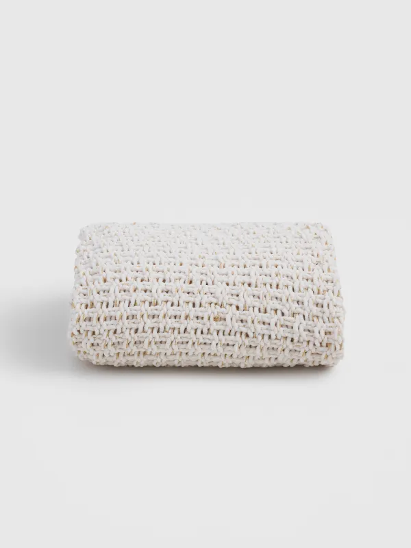 Плед, 127x152 см, вязаный, полиэстер, слоновая кость, Node, image-6