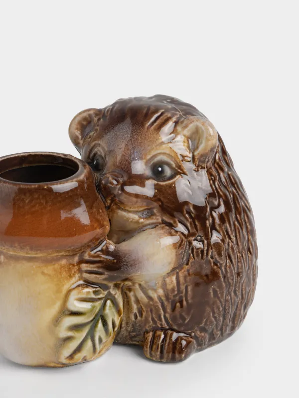 Подставка для зубочисток, 9 см, Еж с грибом, Hedgehog, image-1