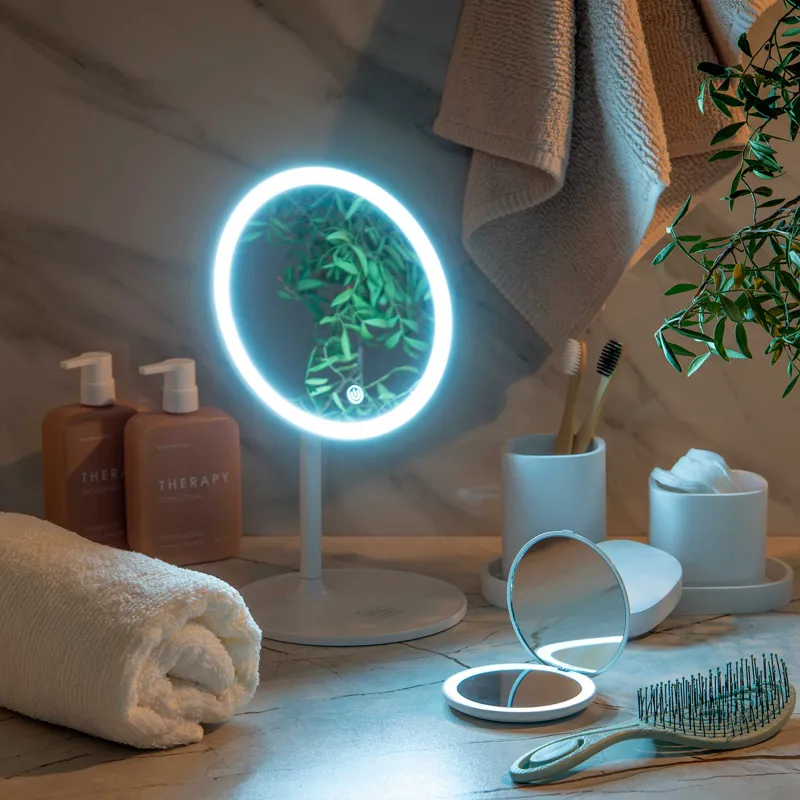 Зеркало карманное, двустороннее, с подсветкой, Vesta, image-5