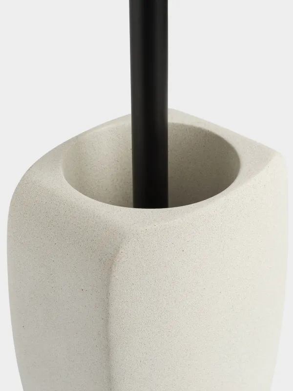 Ерш туалетный, 35 см, с подставкой, резина/цемент, песочный, Severe, image-3