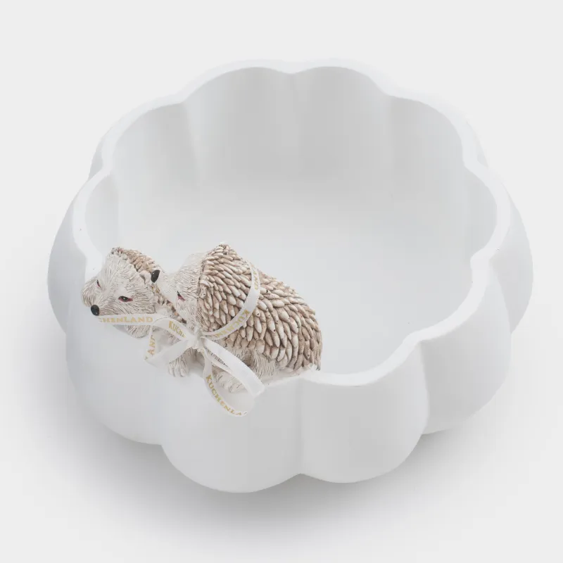 Ваза декоративная, 20х14 см, полирезин, бежевая, Ежики в тыкве, Slight frost, image-5