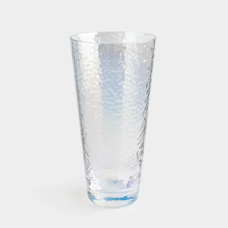 Стакан, 17 см, 450 мл, стекло, перламутр, Ripply polar
