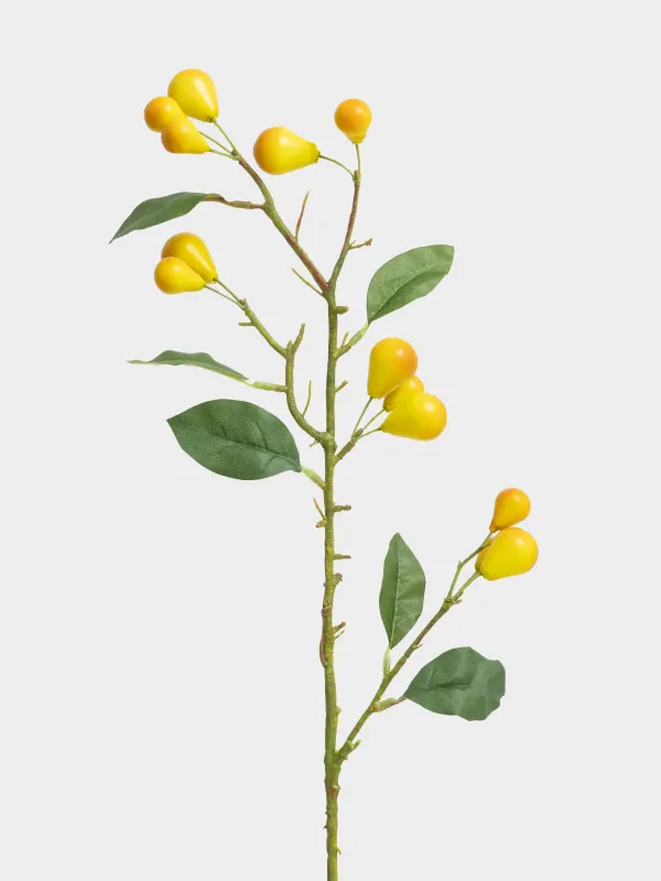 Ветка декоративная, 70 см, Желтые груши, Fruit decor, image-1