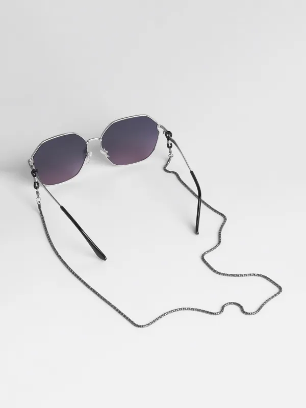 Цепочка для очков, 73 см, металл, черная, Плетение, Skye, image-0