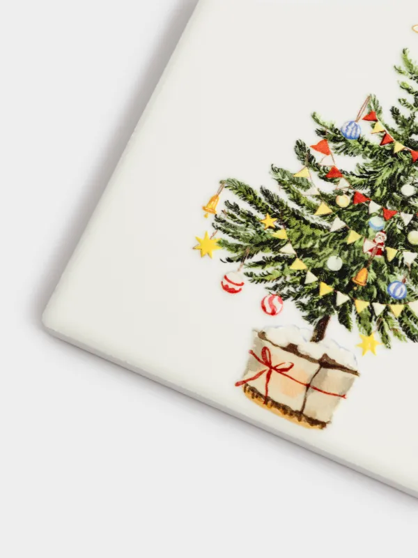 Подставка под кружку, Новогодняя ель, Christmas, image-1