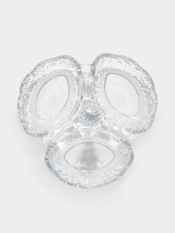 Менажница с декором,, 20х13 см, стекло, Clear pattern, image-3