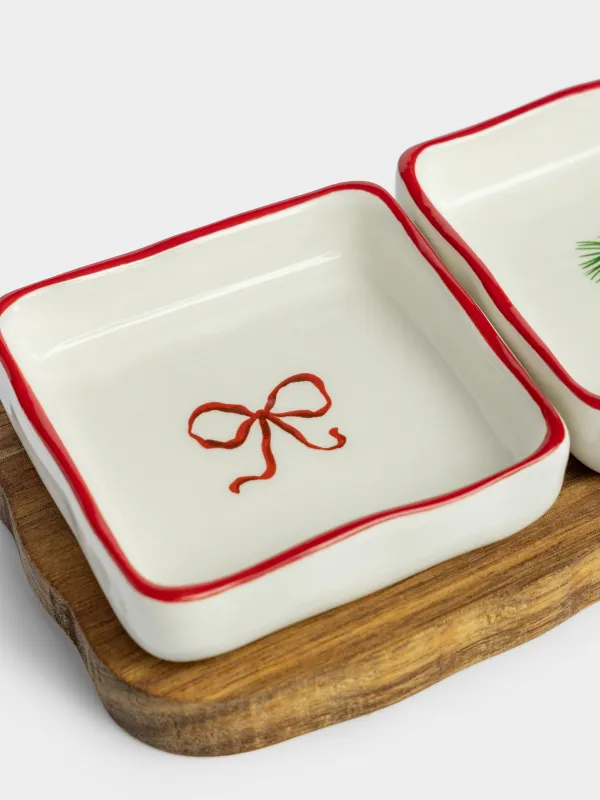 Набор для закусок, 3 предмета, на подставке, Банты, Festive table, image-4