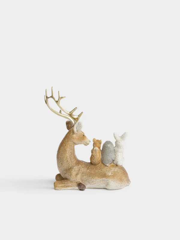 Статуэтка, 14х16 см, Олень с животными, Woodland story, image-1