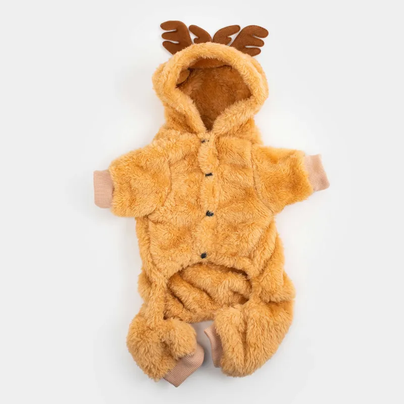 Комбинезон для животных, полиэстер, бежевый, Олень, Christmas pet, image-0
