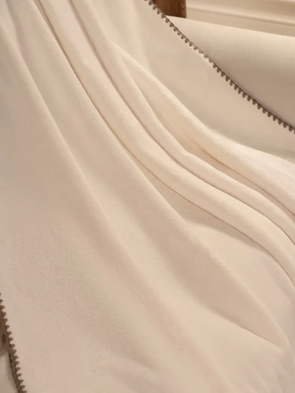 Плед, 130х170 см, двусторонний, букле/фланель, молочный, Curly, image-6