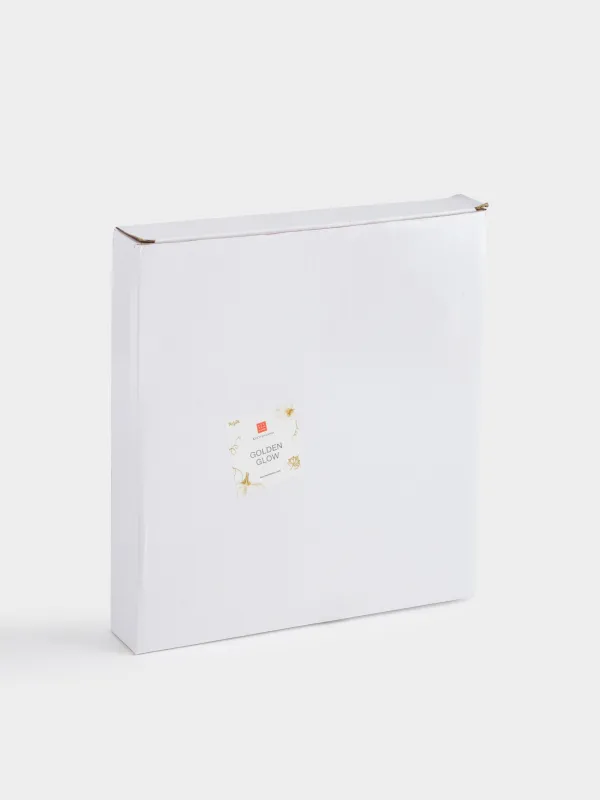 Блюдо, 26 см, керамика, молочное, Тыква с листом, Golden glow, image-5