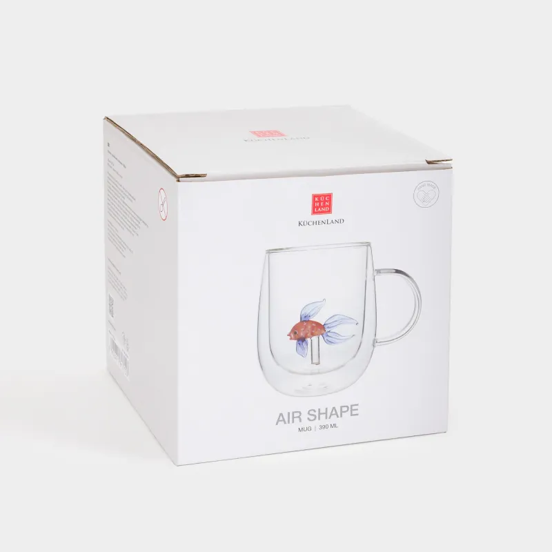 Кружка, 390 мл, стекло Б, Рыбка, Air shape, image-3