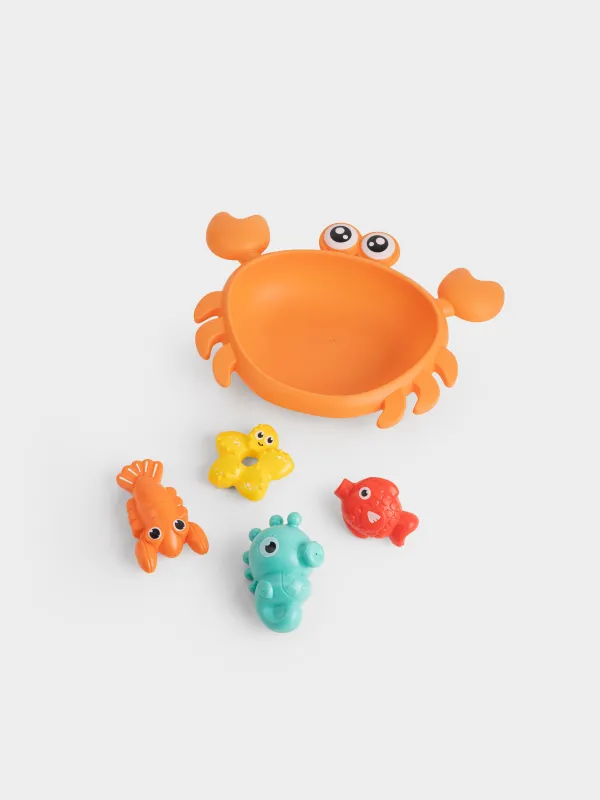 Набор игрушек для купания, Aquatic animals, image-1