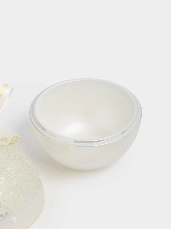 Емкость для хранения, 14х10 см, 230 мл, стекло/металл, жемчужная, Шар, Christmas storage, image-2