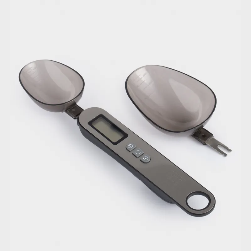 Весы-ложка кухонные, 16 см, 2 насадки, электронные, сталь/пластик, серебристые, Poise