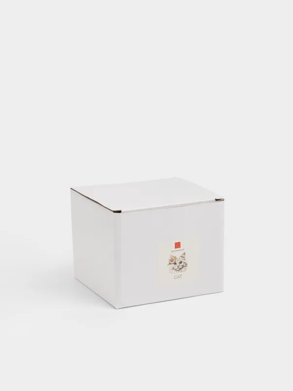 Кружка, 440 мл, Кошка с цветком, Cat, image-5