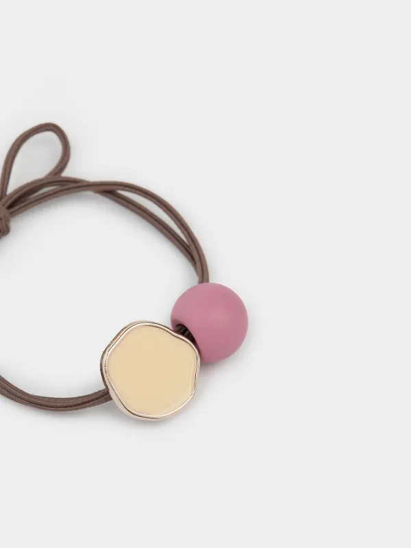 Резинка для волос, детская, розово-бежевая, Gracile, image-1