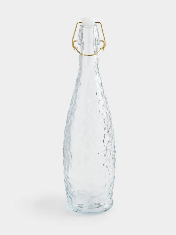 Бутылка для масла или уксуса, 900 мл, с клипсой, стекло Р/металл, Ripply