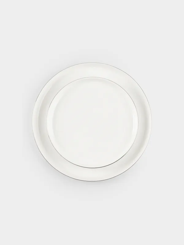 Сервиз обеденный, 6 перс, 18 пр, фарфор F, белый, Ideal silver, image-1