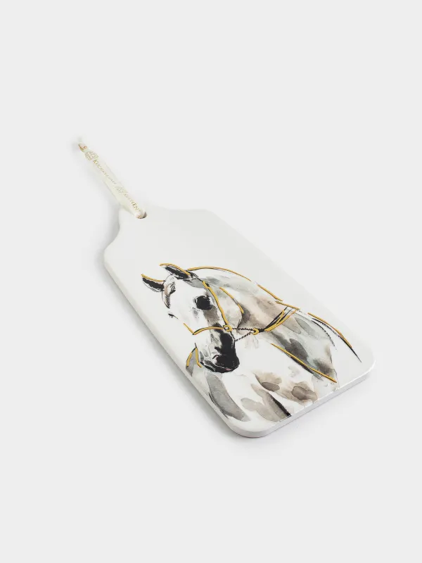 Подставка под горячее, 14x28 см, керамика/пробка, Лошадь, Horse sketch, image-1