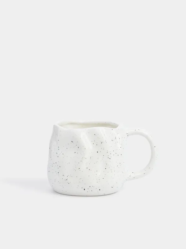 Кружка, в крапинку, молочная, Crumple speckled, image-0