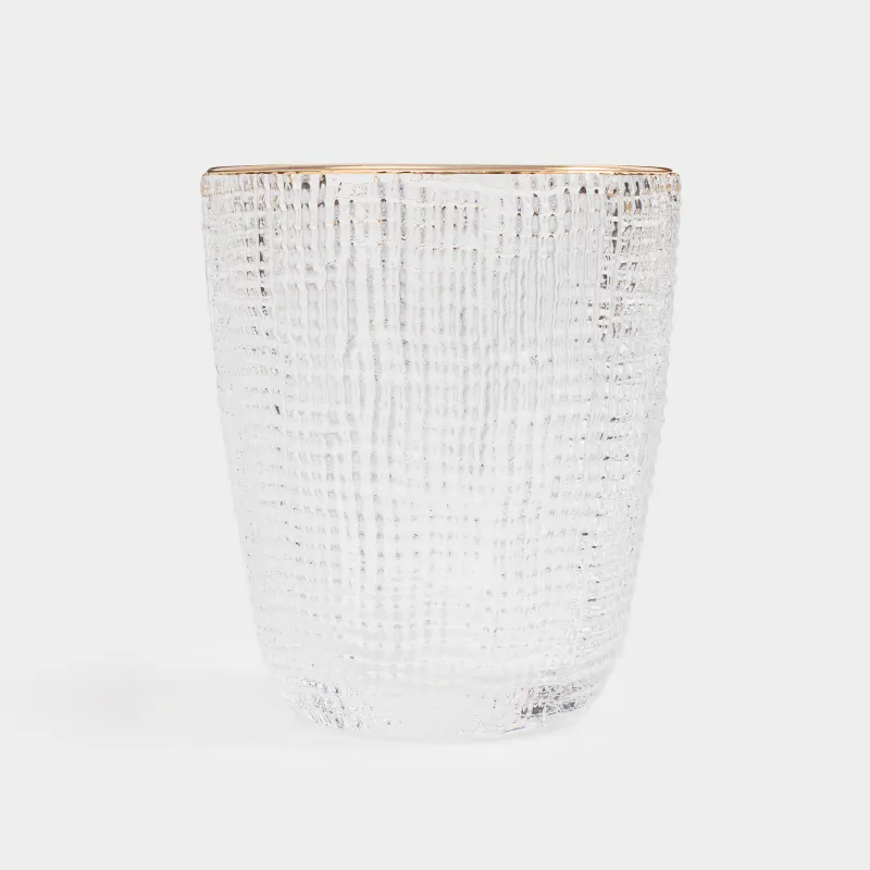 Стакан, 10 см, 320 мл, стекло Р, с золотистым кантом, Grain gold, image-2