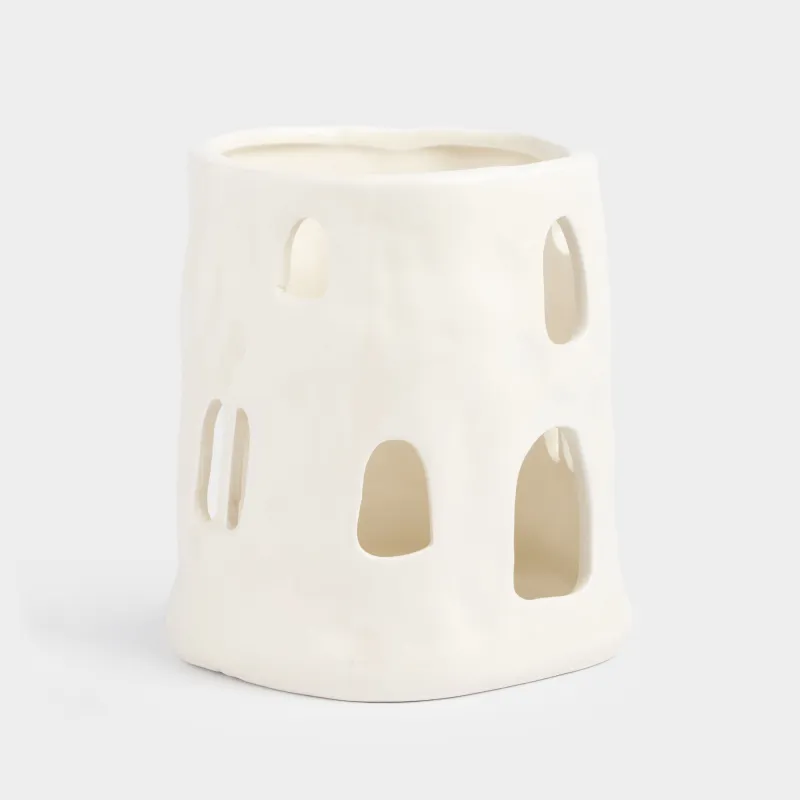 Подставка для кухонных принадлежностей, 14 см, керамика, молочная, Дом, Snow sparks