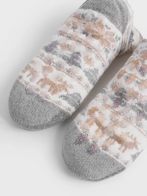 Носки домашние, молочные, Hot winter, image-2