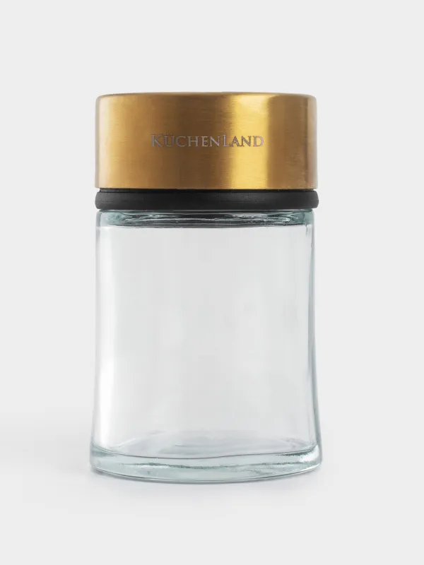 Емкость для специй, 9 см, с крупными отверстиями, стекло/сталь, золотистая, Classic gold, image-2