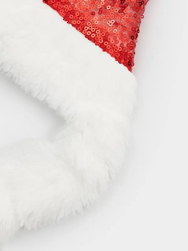 Шапка карнавальная для животных, 35 см, полиэстер, красная, Санта с бородой, Christmas pet, image-2