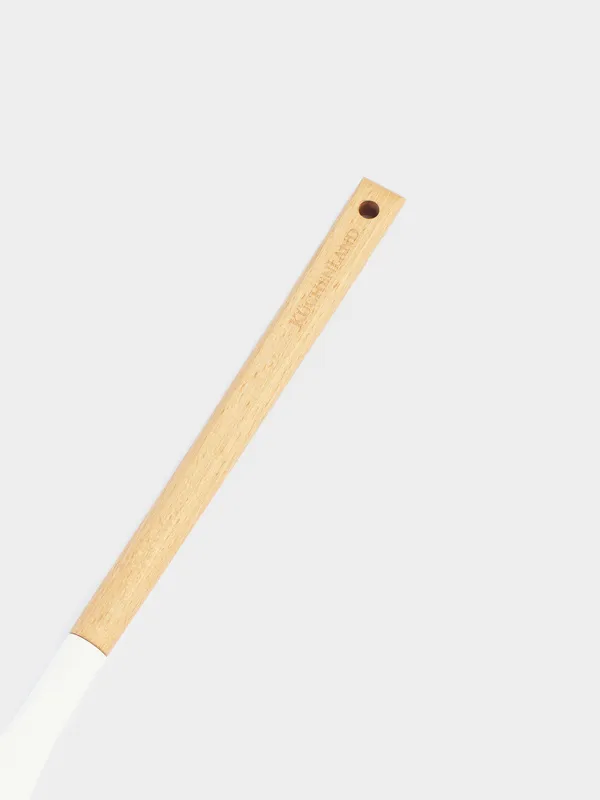 Лопатка, 32 см, с прорезями, силикон/дерево, бежевая, Provence, image-5