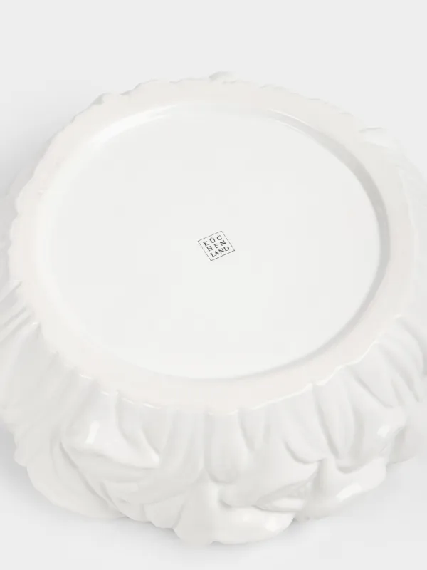 Ваза для фруктов, 24х9 см, керамика D, белая, Каллы, Calla white, image-4