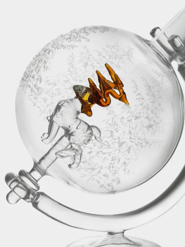 Графин, 650 мл, на подставке, стекло Б, Глобус с оленем, Bar, image-1