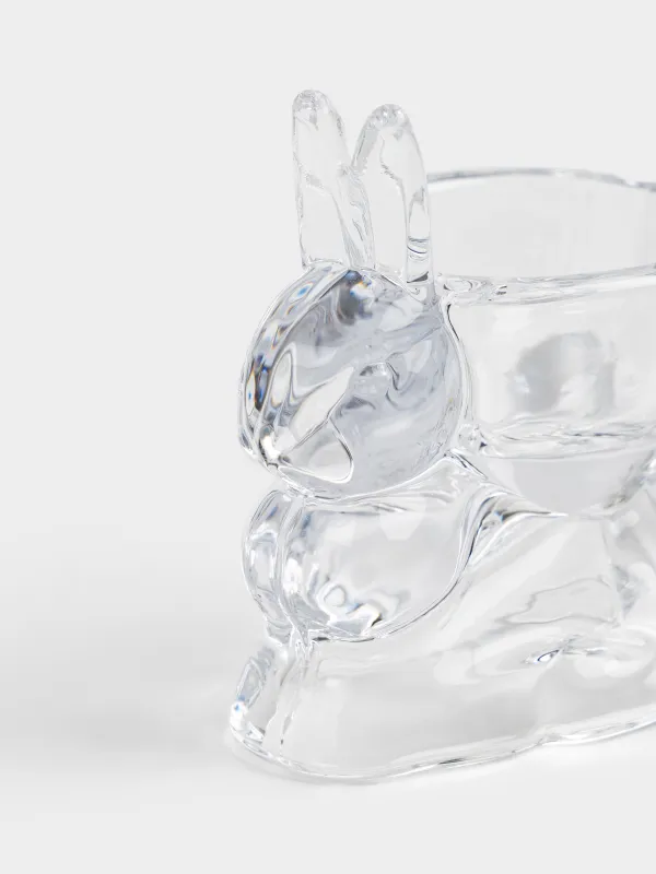 Подставка для яйца, 6 см, стекло, Кролик, Clear figure, image-2