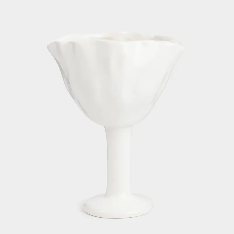 Креманка, 15 см, 200 мл, керамика D, молочная, Мятый эффект, Crumple
