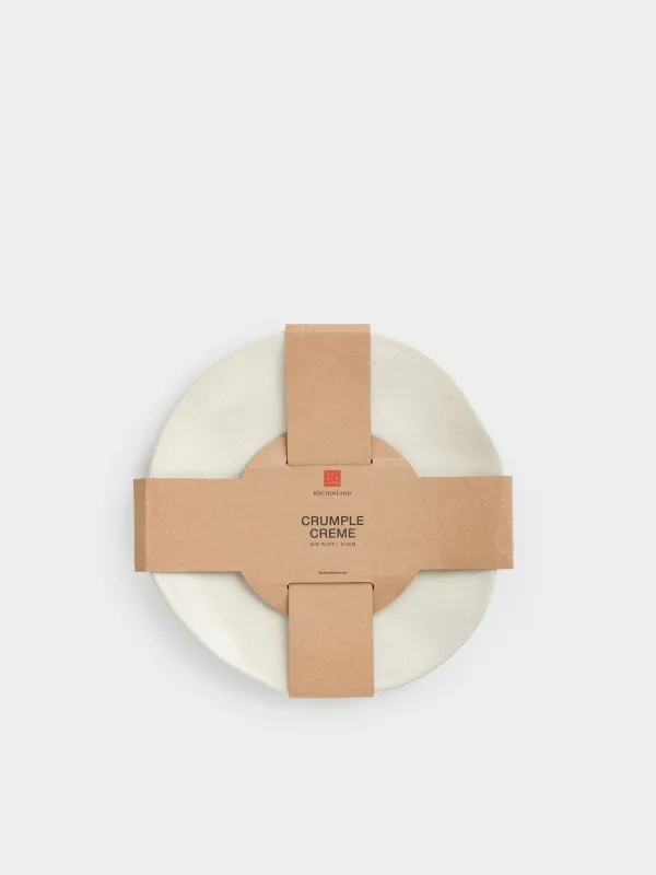 Тарелка закусочная, 22 см, Мятый эффект, Crumple creme, image-6