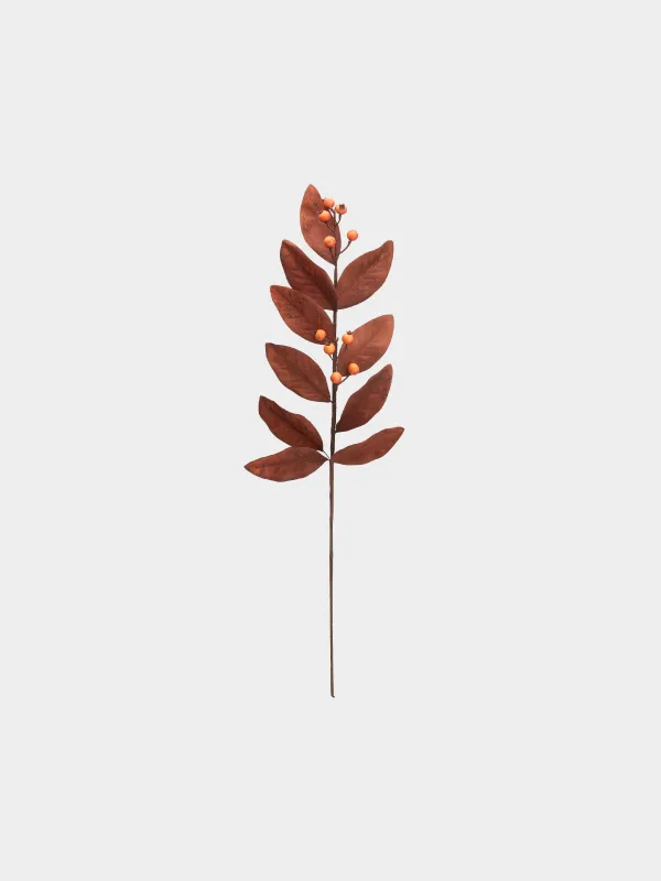 Ветка декоративная, 85 см, Листья и ягоды, Broadleaf decor, image-0