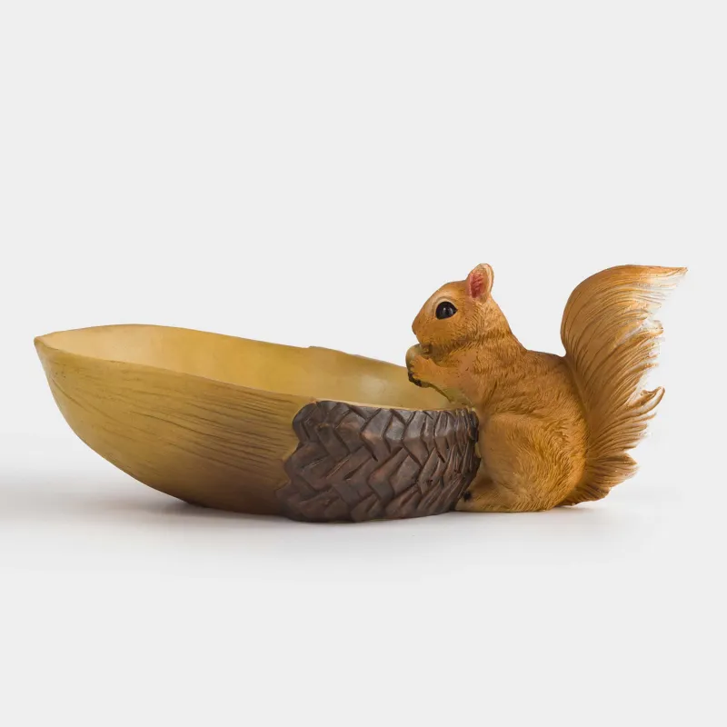 Конфетница, 27х10 см, полирезин, коричневая, Белка, Forest symphony