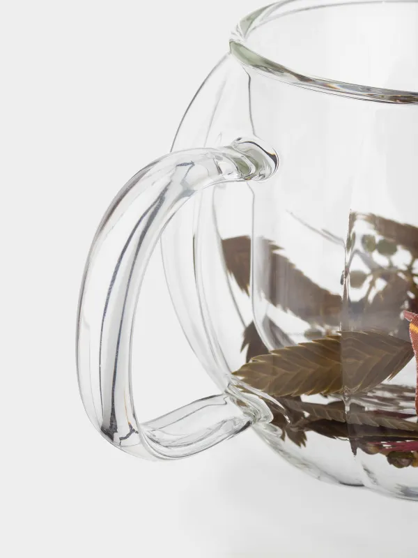 Кружка, 310 мл, стекло Б, с сухоцветами и листьями внутри, Air decor, image-2