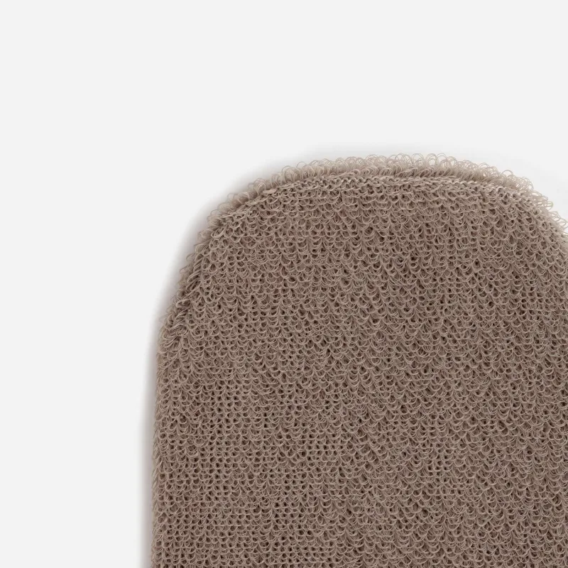 Мочалка-варежка для мытья тела, 22х12 см, отшелушивающая, полиэтилен, бежевая, Showy, image-1