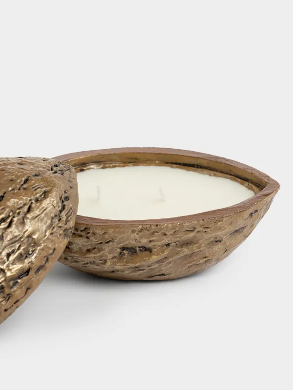 Свеча ароматическая, 13х8 см, в подсвечнике, Hot Cocoa Milk, Орех, Walnut, image-2