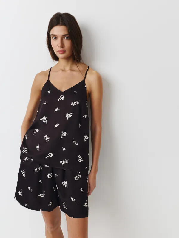 Шорты женские, домашние, черно-белые, Leyra, image-1