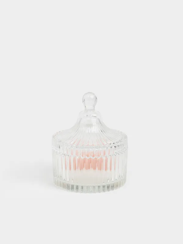 Свеча ароматическая, 11x5 см, в подсвечнике, Тюльпаны, Rose, image-0