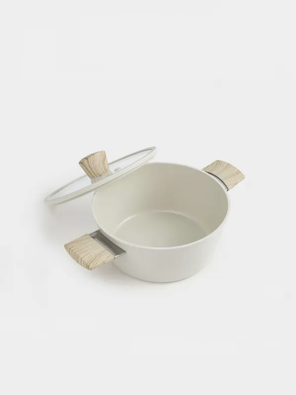 Кастрюля, 20 см, 2,3 л, с крышкой, с покрытием, алюминий, молочная, Sentimentality, image-1