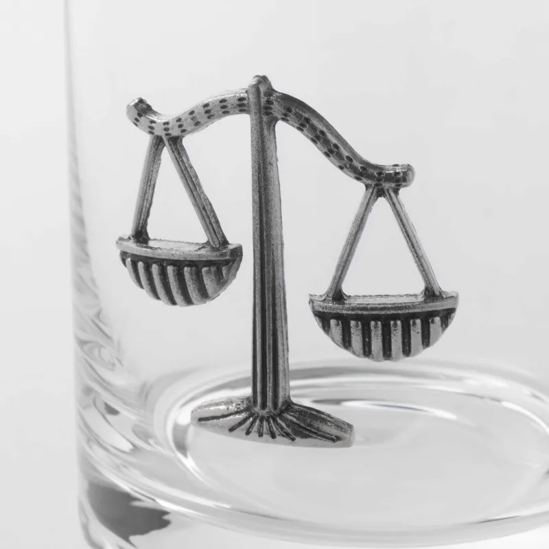 Стакан для виски, 10 см, 340 мл, стекло/металл, серебристый, Весы, Zodiac, image-4