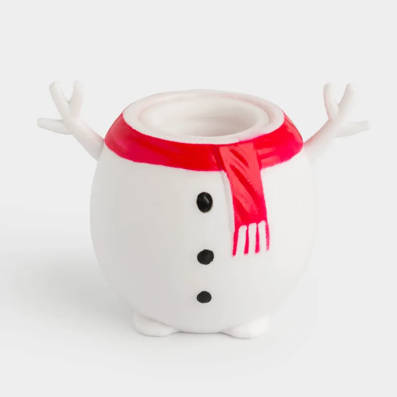 Игрушка-антистресс, 10 см, полиуретан, белая, Снеговик с шарфом, Antistress, image-1