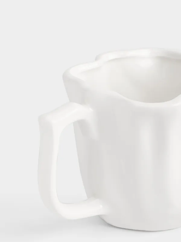 Кружка, 400 мл, керамика D, белая, Незабудка, Crumple flower, image-3