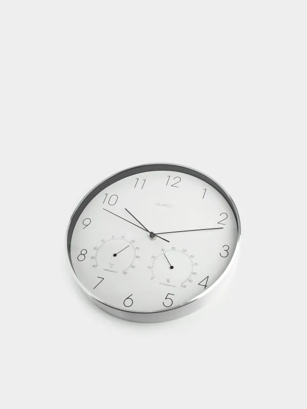 Часы настенные, 31 см, с термометром и гигрометром, Dial, image-2