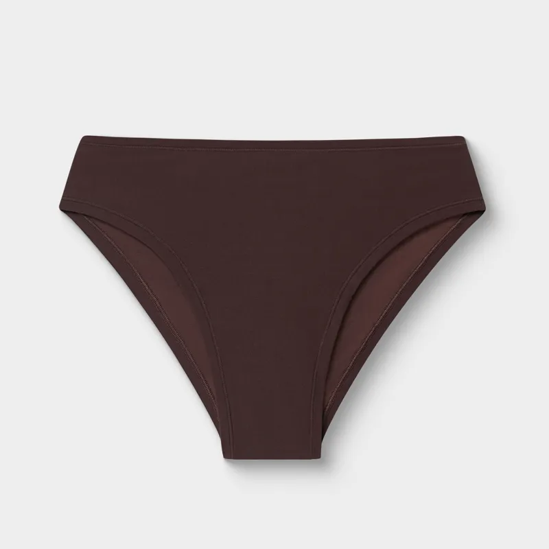 Трусы женские, р. L, полиамид/эластан К, коричневые, Слипы, Yufemi