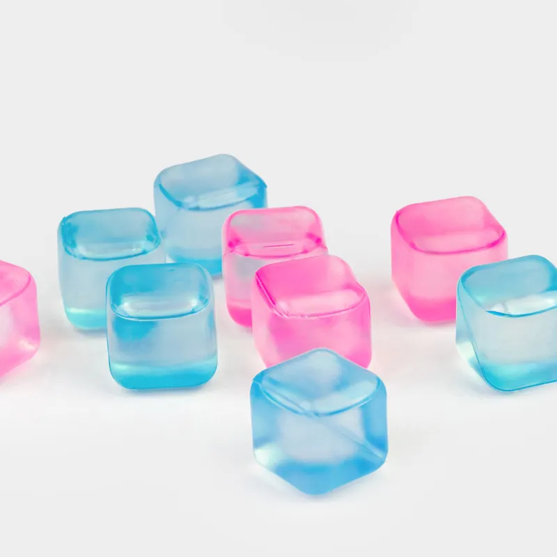 Набор кубиков для охлаждения напитков, 10 шт, пластик, розовый/голубой, Cool party, image-1
